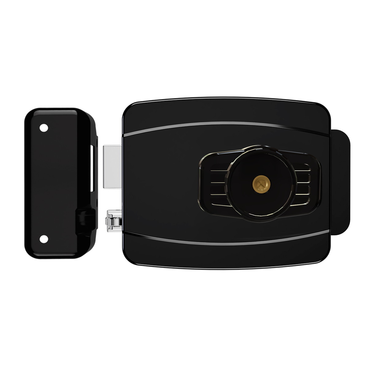 Fechadura AGL AL100R Preto 42mm 12V