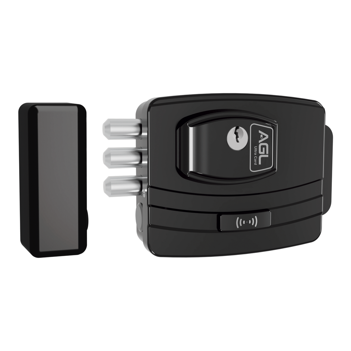 Fechadura AGL Ultra Magic Card 42mm Preto