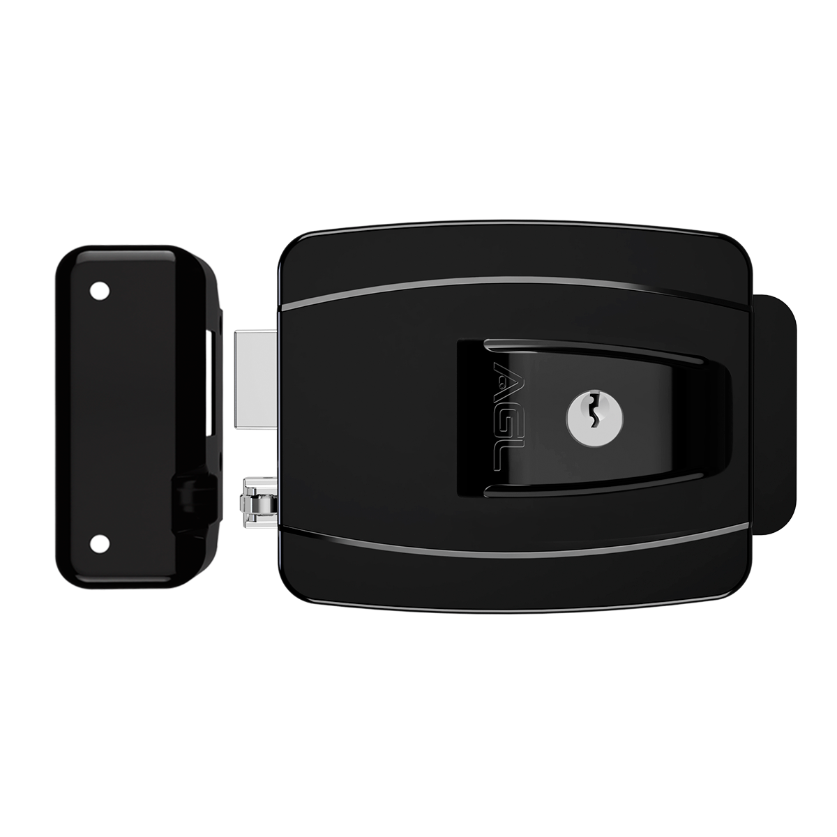Fechadura AGL AL100R Preto 42mm 12V