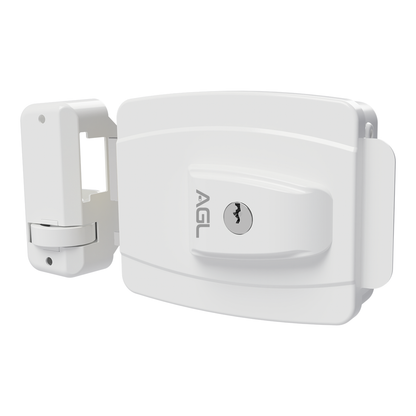 Fechadura AGL AL100 Cilindro Ajustavel Branco 12V