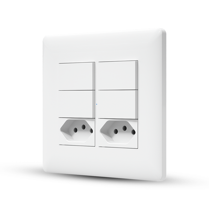 Interruptor e tomada 4x4 inteligente com wifi agl