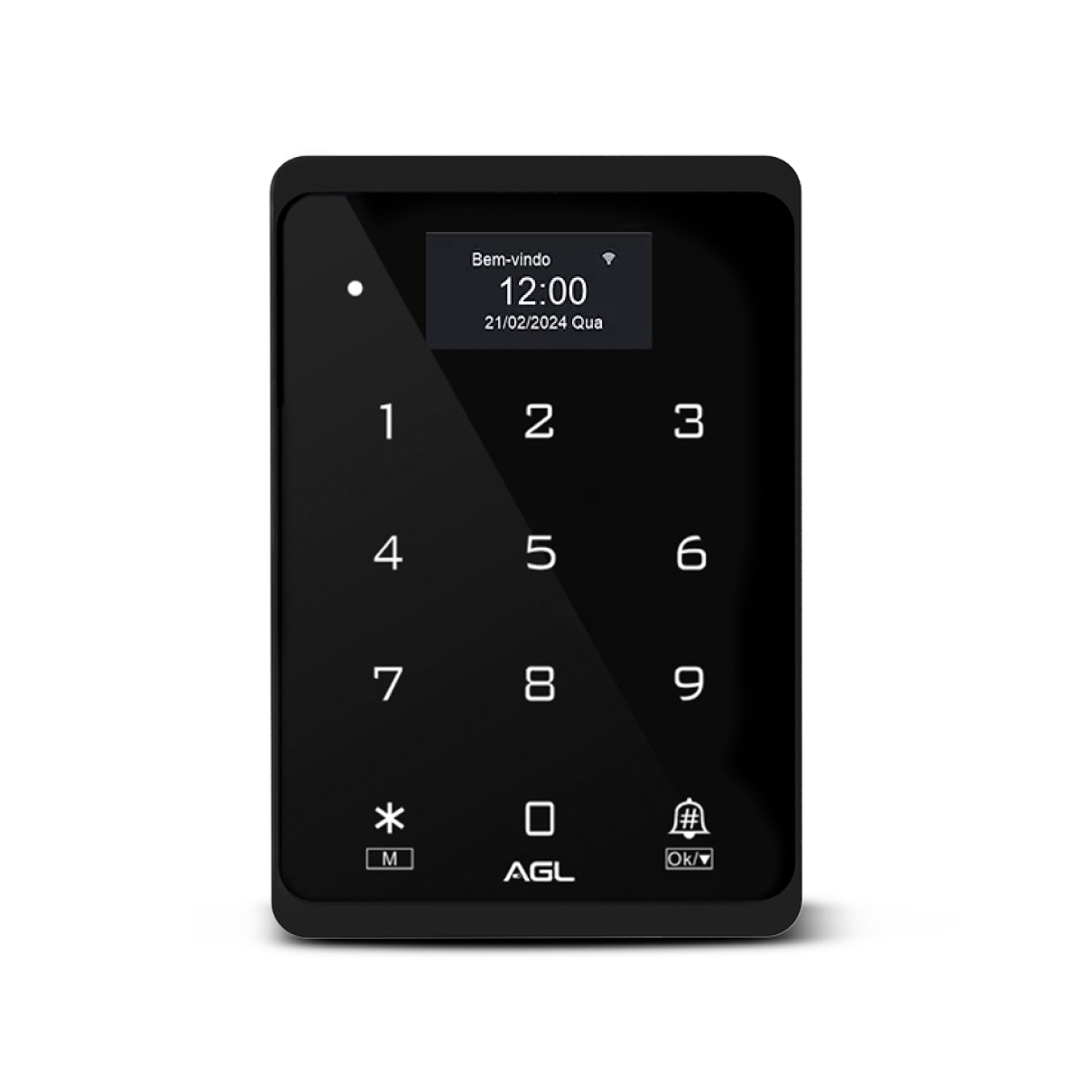 Controle de acesso CA100 LCD com wifi e app tag rfid AGL