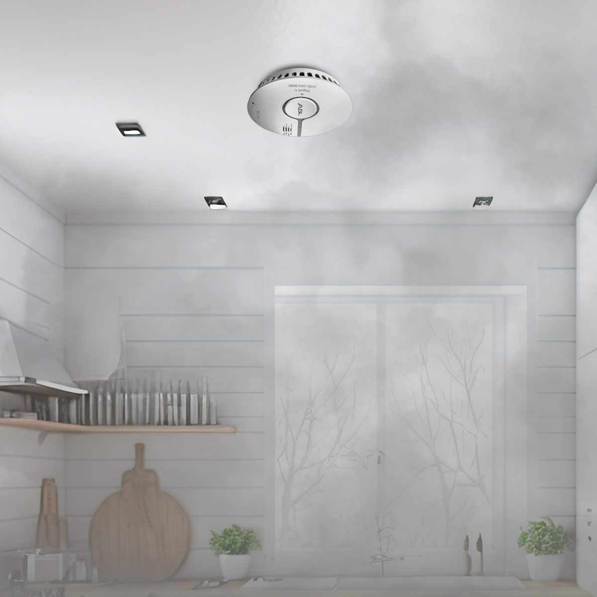 Detector De Fumaça e alarme sonoro Inteligente Wifi