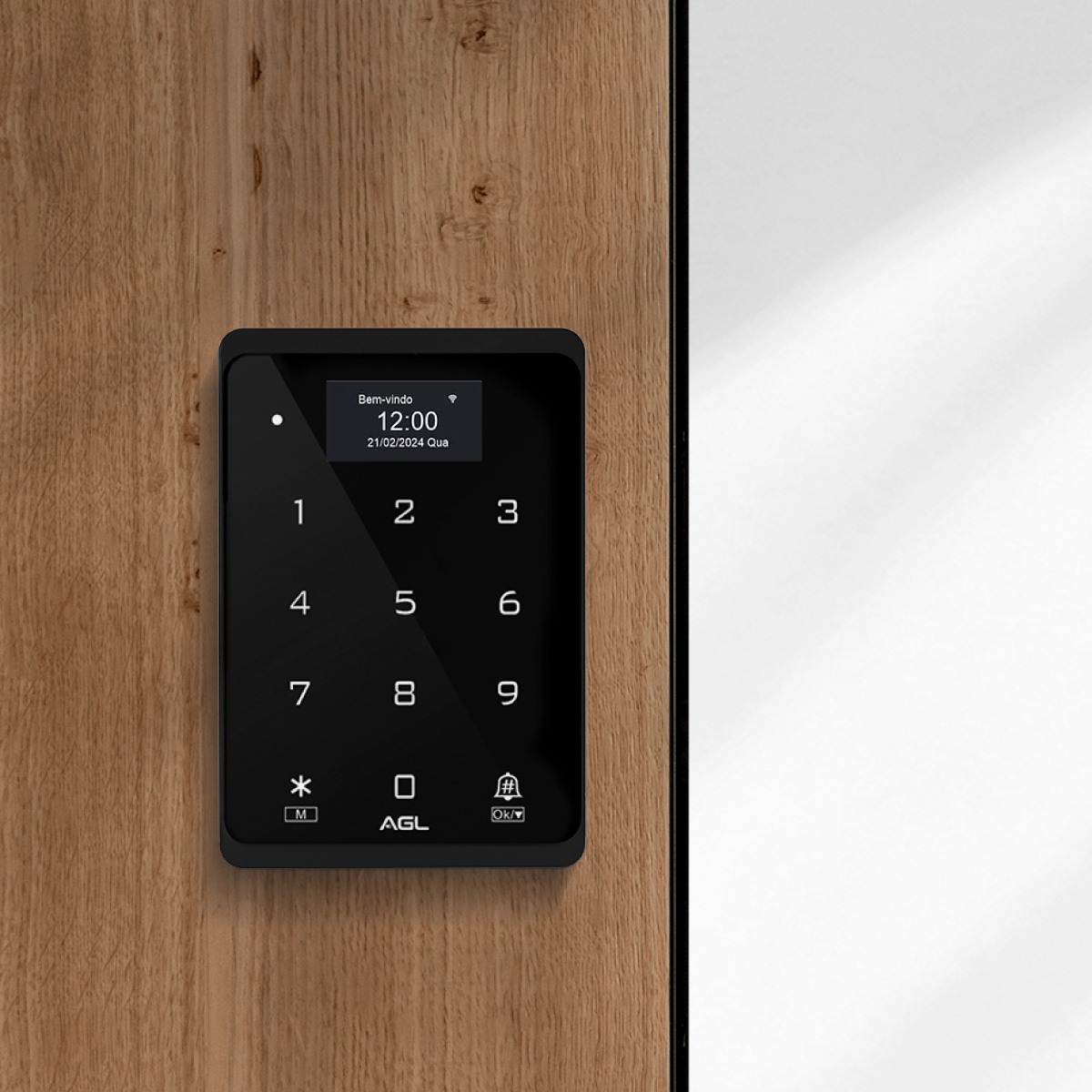 Controle de acesso CA100 LCD com wifi e app tag rfid AGL