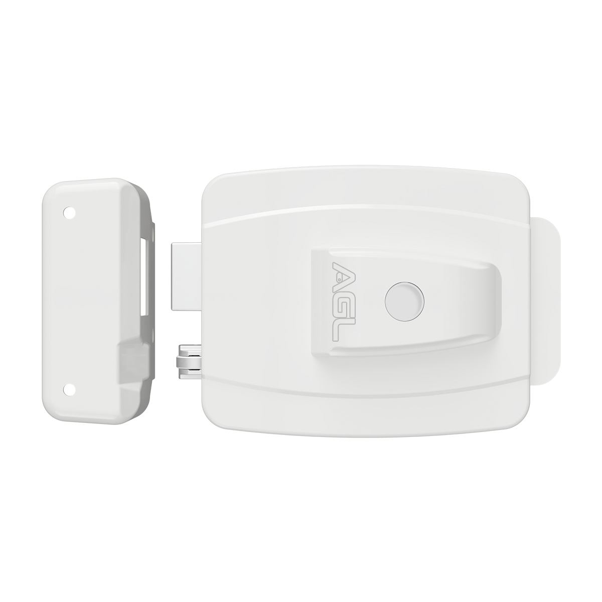 Fechadura AGL AL100R Branco Cilindro Ajustavel 12V