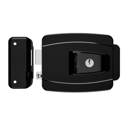 Fechadura AGL AL100R Preto Cilindro Ajustavel 12V