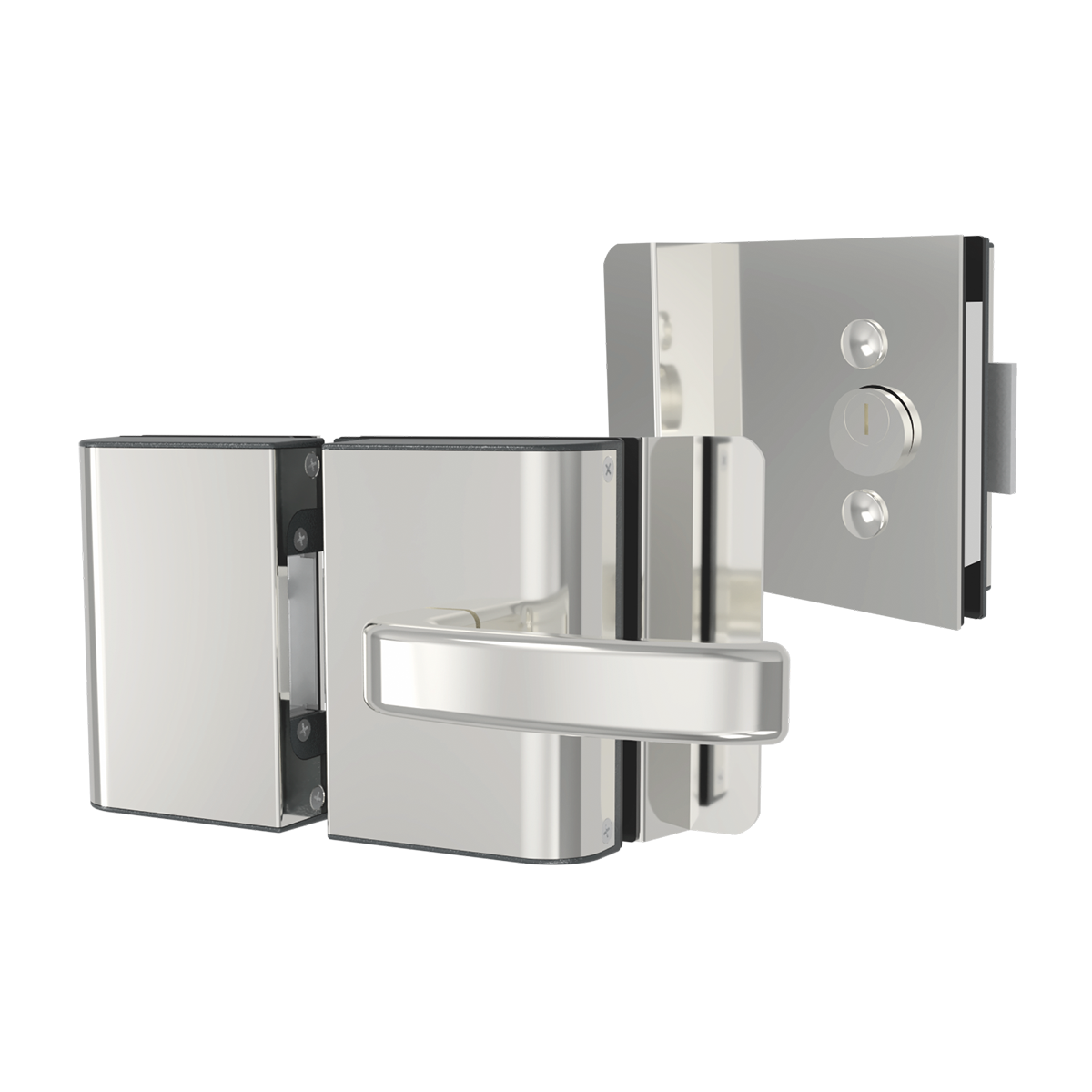 Fechadura Elétrica porta vidro PV200R1I - 2 Cilindros