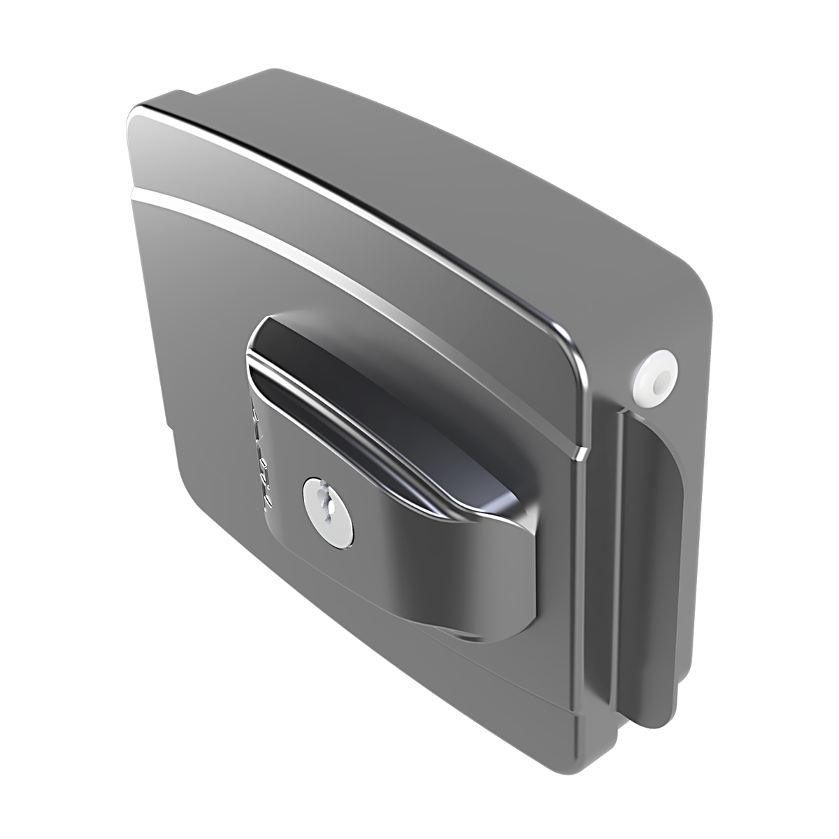 Fechadura AGL Mini Cromado Cilindro Ajustavel 12V